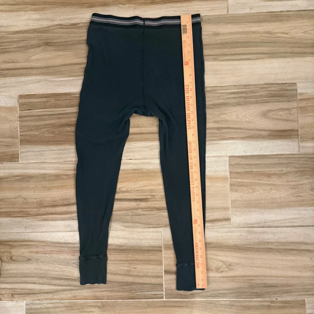 Skims‎ Mens Cotton Waffle Legging Dark Teal Blue Thermal Base Layer Size Large